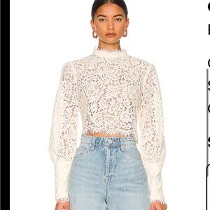 Worn once Bardot lace top size 4 purchased on revolve